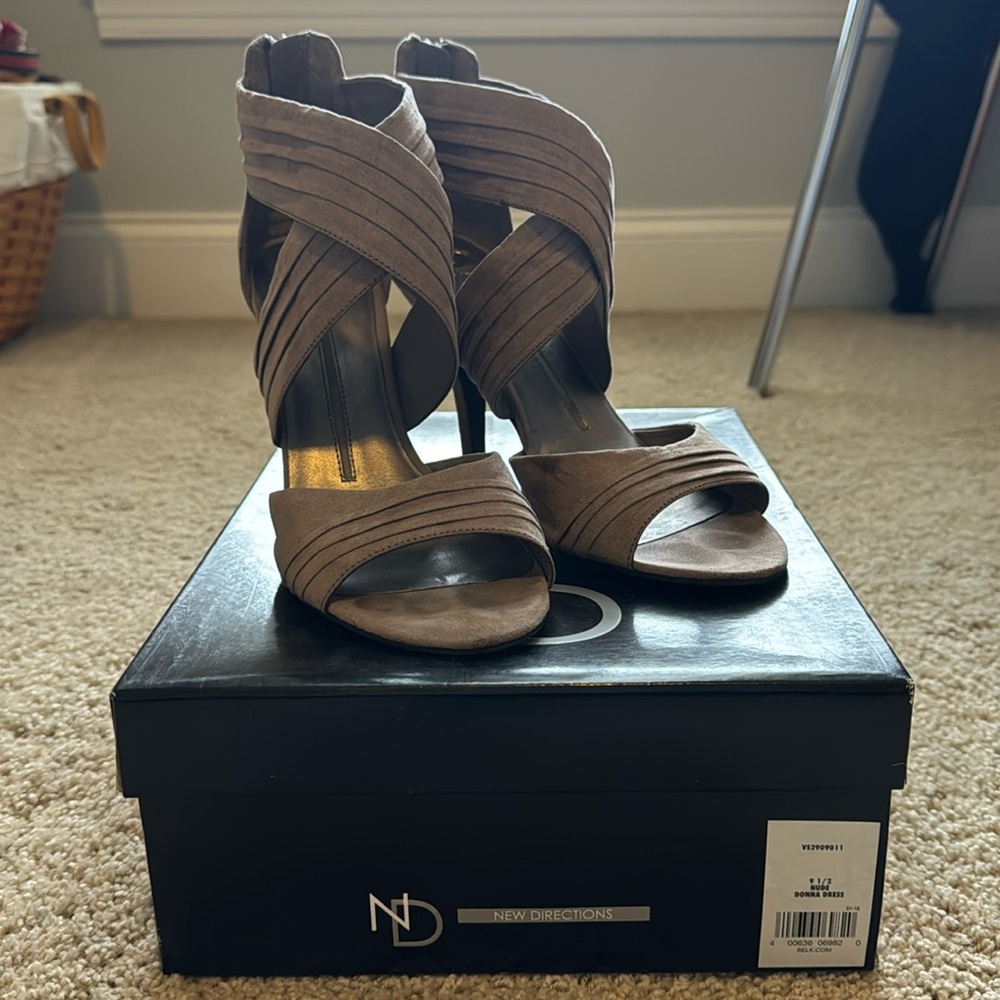 Nude Suede Heels